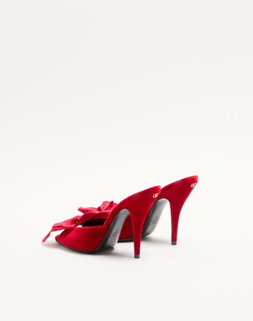 Valentino Garavani - Marie A Velvet Slide Sandal 105mm - Rosso Valentino - Woman - Sandals